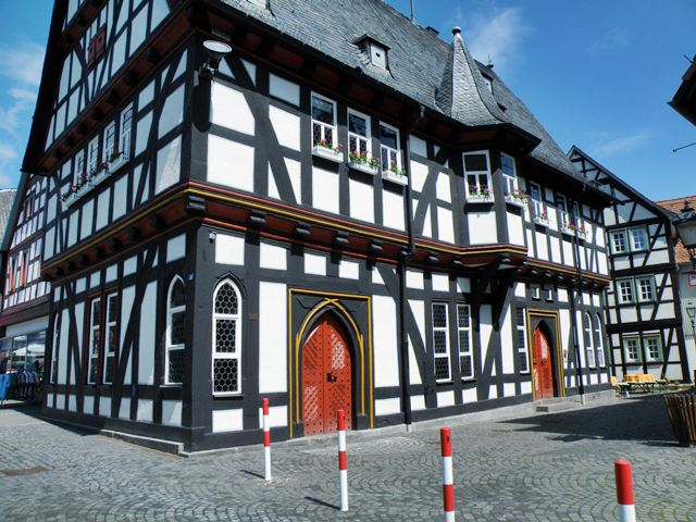 Rathaus und Altstadt in Schotten im Vogelsberg