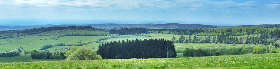 Bergpanorama in Hohen Vogelsberg - Blick vom Hoherodskopf